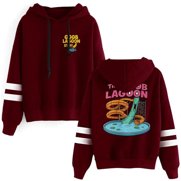 Caseoh Goob Lagoon Staff Pullover Hoodie Long Sleeve Pocketss Sweatshirt Women Men Casual Trendy Clothes