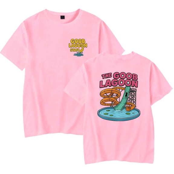 Caseoh Goob Lagoon Staff T-shirt Women Men Crewneck Short Sleeve Tee Casual Streetwear Tops