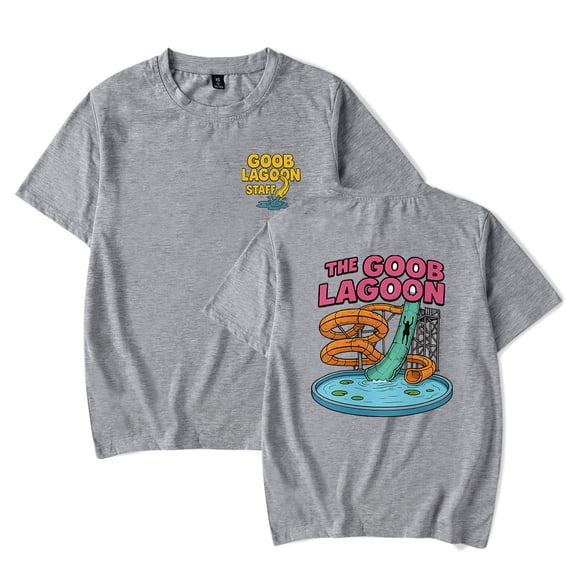 Caseoh Goob Lagoon Staff T-shirt Women Men Crewneck Short Sleeve Tee Casual Streetwear Tops