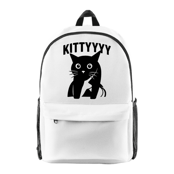 Caseoh Kitty Funny Cat Backpack Women Men Fashion Shoulders Bag Casual Daypacks Travel Bags