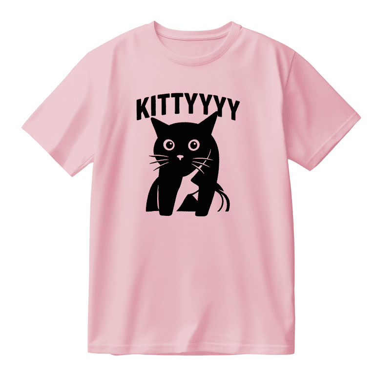 Caseoh Kitty Funny Cat Cotton T-shirt Women Men Short Sleeve