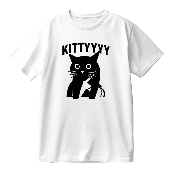 Caseoh Kitty Funny Cat Cotton T-shirt Women Men Short Sleeve Crewneck Fashion Tee