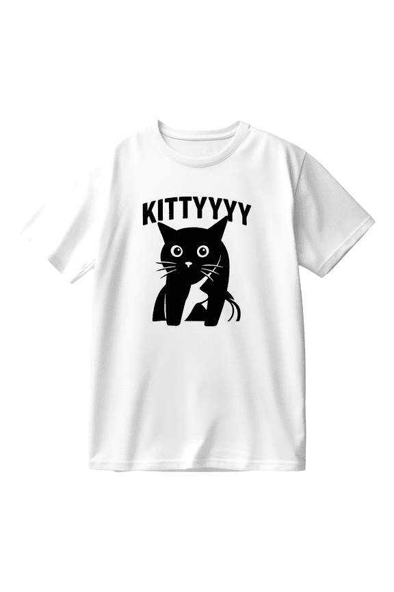 Caseoh Kitty Funny Cat Cotton T-shirt Women Men Short Sleeve Crewneck Fashion Tee