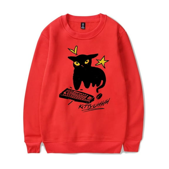 Caseoh Kittyuh Crewneck Sweatshirt Pullover Long Sleeve Women Men Fashion Clothes