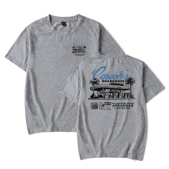 Caseoh Roadhouse Tee Unisex Crewneck Short Sleeve T-shirt Casual Fashion Tops
