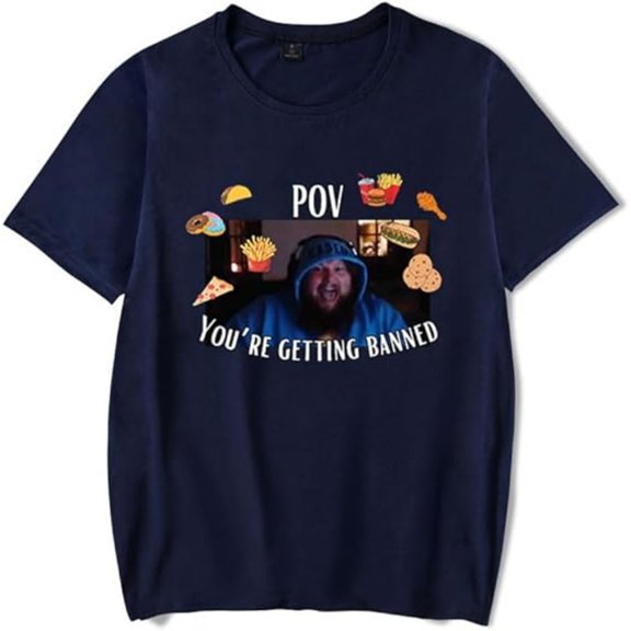 Caseoh Your're Getting Banned T-Shirt Women Men Short Sleeve Casual Crewneck Fashion Tee