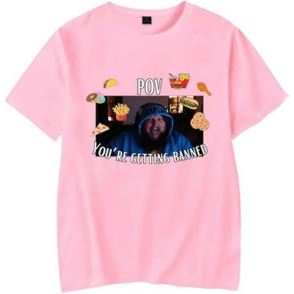 Caseoh Your're Getting Banned T-Shirt Women Men Short Sleeve Casual Crewneck Fashion Tee