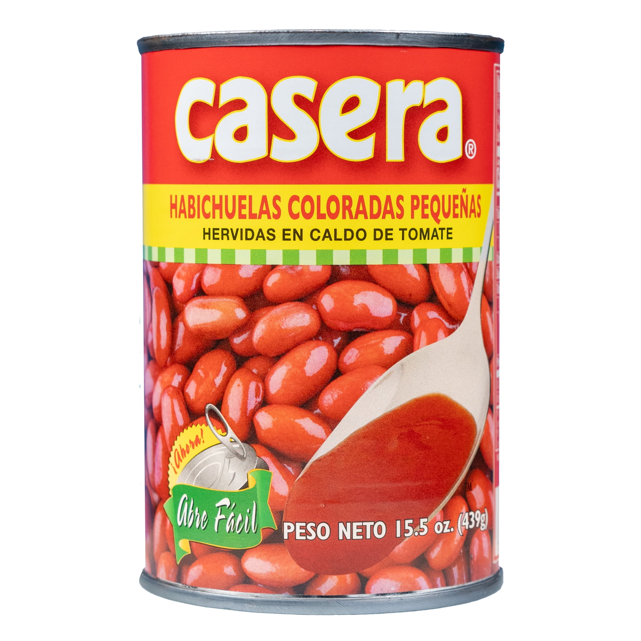 Casera Small Red Beans in Tomato Broth, 15.5oz, Easy Open Can