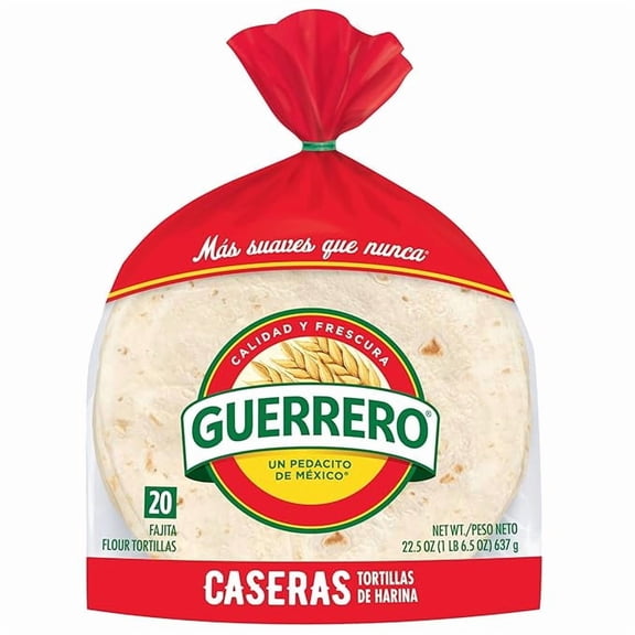 Caseras Fajita Flour Tortillas, Trans Fat Free, Authentic, Small Size, 20 Count
