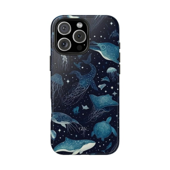 Cases Cover, Celestial Sea Tough Phone Case – Dual-Layer Galaxy Ocean Design For iPhone 16 Pro Max, 16 Plus, 15, 14, 13, 12, 11, X, Samsung Galaxy S25, S24, S23, S35