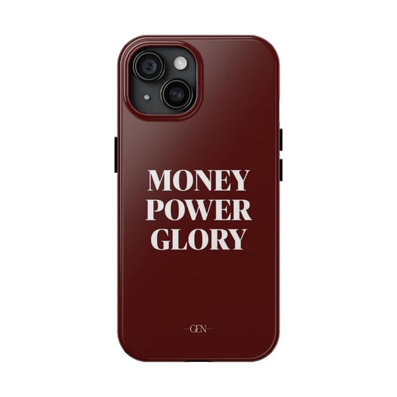 Cases Cover, Money Power Glory Tough Phone Case – Dual Layer Bold Statement Cover for iPhone 16 Pro Max, 16 Plus, 15, 14, 13, 12, 11, X, Samsung Galaxy S25, S24, S23, S22
