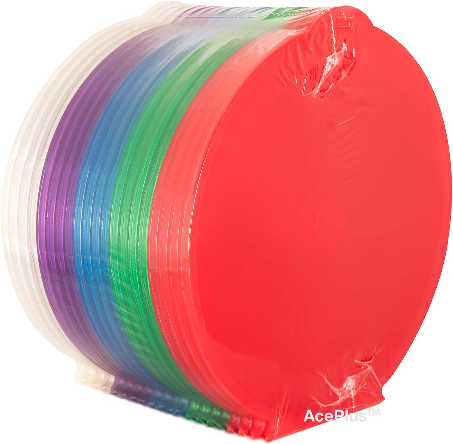 Cases With Lock Tab In Assorted Colors For Slim 5Mm CD/DVD Storage (20