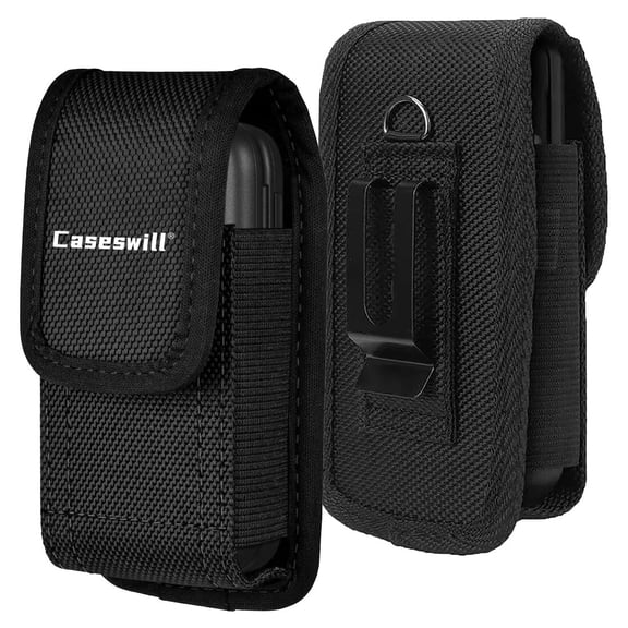 Caseswill For TCL Brings 5G / Flip Go / Classic / Flip 2 / Flip 3 / Flip 4 / Flip 1 / Flip Plus / Flip Pro Case Nylon Cell Phone Belt Clip Holster Carrying Pouch