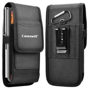 Caseswill For iPhone Air, 17 Pro Max, 16 Plus,16 Pro Max,15 Plus,15 Pro Max,14 Plus,14 Pro Max,13 Pro Max,12 Pro Max,11 Pro Max Case Rugged Nylon Carrying Pouch Belt Clip Holster with Card Holder