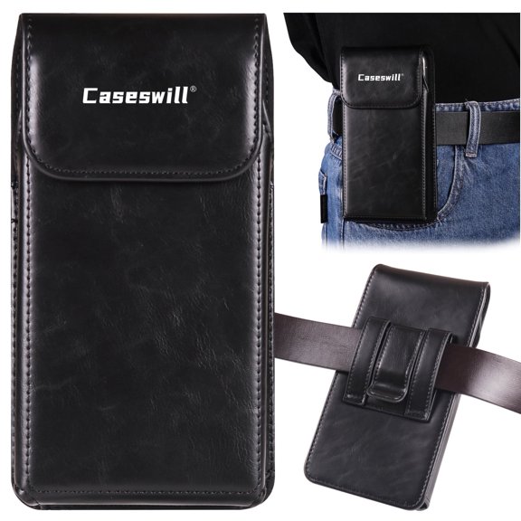 Caseswill For iPhone 17 Pro Max,16 Plus,16 Pro Max,15 Plus,15 Pro Max, 14 Plus,14 Pro Max,13 Pro Max,12 Pro Max,11 Pro Max Case Premium Leather Phone Pouch with Belt Clip Holster