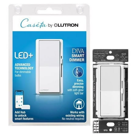 Lutron - Diva Smart Dimmer Switch - White