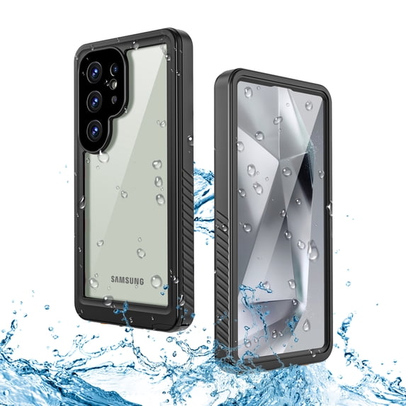 Casetego For Galaxy S25 Ultra Waterproof Case,IP68 Waterproof 14FT Underwater Dustproof Shockproof Rugged with Built-in Screen Protector Full Protect Phone Cover with Lanyard,Black