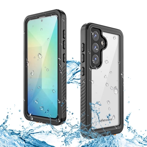 Casetego For Galaxy S25 Waterproof Case,IP68 Waterproof 14FT Underwater Dustproof Shockproof Rugged with Built-in Screen Protector Full Protect Phone Cover with Lanyard,Black