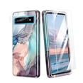 thumbnail image 1 of Casetego for Google Pixel 6A Case,[5 in 1] with 2 Pack Screen Protector + 2 Pack Camera Lens Protector,Marble Pattern Full Body Rugged Shockproof Protective Cover,Blue Gray, 1 of 8