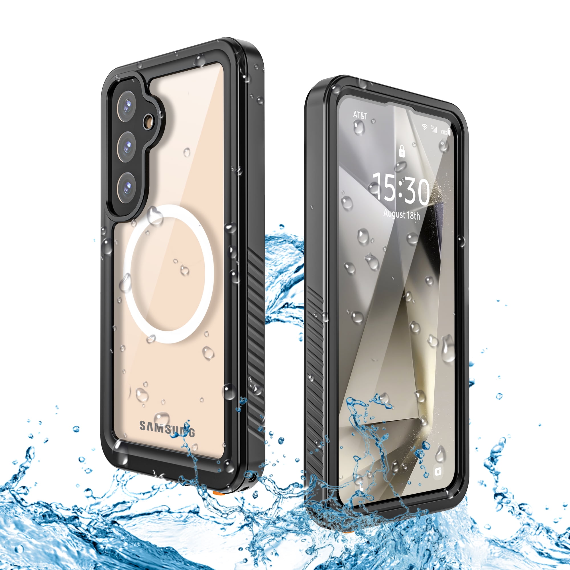 Casetego Magnetic Case for Samsung Galaxy S25 Plus,IP68 Waterproof Case,Built-in 9H Screen Protector & Camera Protector [Compatible with MagSafe] [Military Dustproof] Full Body Shockproof Phone Cover