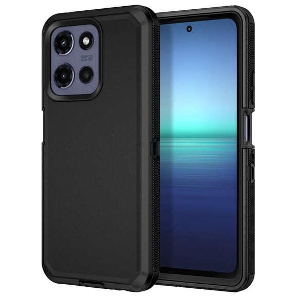 Casetego for Motorola G Power 5G 2025 Case,Shockproof Dust/Drop Proof 3-Layer Protection [Without Screen Protector] Rugged Heavy Duty Cover Case for Motorola G Power 2025,Black