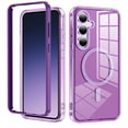 thumbnail image 1 of Casetego Phone Case for Galaxy S25 Ultra,Clear Magnetic Case,[Yellow Resistant] Slim Fit Shockproof Transparent Crystal Clear Magnetic Case for Samsung Galaxy S25 Ultra,Deep Purple, 1 of 7