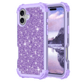 thumbnail image 1 of Casetego Phone Case for iPhone 16 Plus Case,Glitter Bling Heavy Duty Hybrid Sturdy High Impact Shockproof Protective Cover,Shiny Purple, 1 of 7