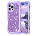 thumbnail image 1 of Casetego Phone Case for iPhone 16 Pro Case,Glitter Bling Heavy Duty Hybrid Sturdy High Impact Shockproof Protective Cover,Shiny Purple, 1 of 7