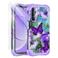 thumbnail image 1 of Casetego for Samsung Galaxy A15 5G Case,[2 Pack Screen Protector + 2 Pack Lens Protector]Heavy Duty Sturdy Shockproof Full Body Protection Rugged Case,Light Purple Butterfly, 1 of 7