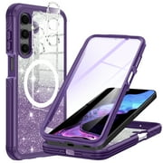 Casetego for Samsung Galaxy A16 5G Case,Compatible with MagSafe Full Body Shockproof with Built-in Screen Protector + Lens Protector Drop Protective Phone Cover,Purple
