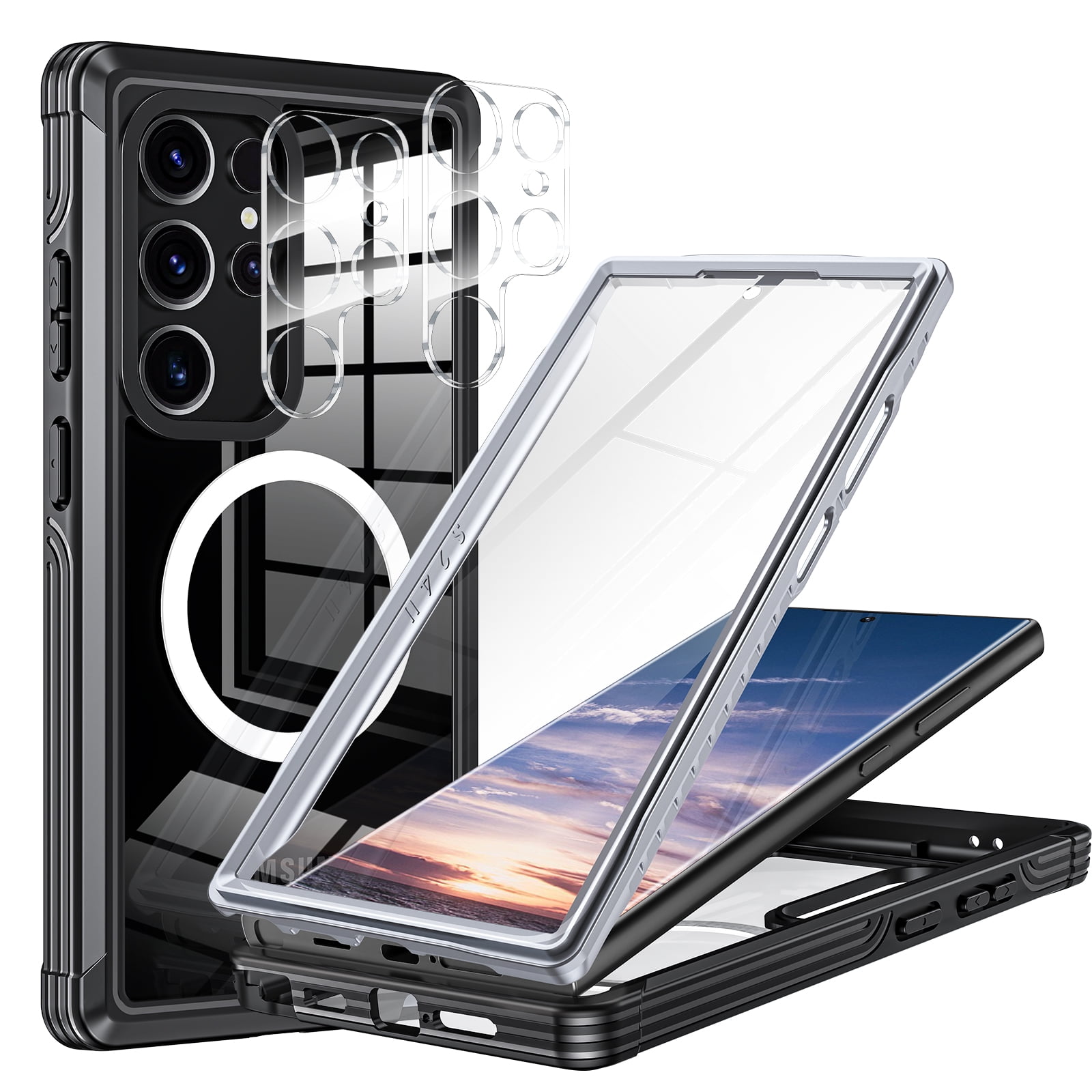 Casetego Samsung Galaxy S24 Ultra Case, MagSafe Compatible, Shockproof, Builtin Screen & Lens