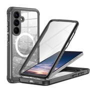 Casetego for Samsung Galaxy S25 Magnetic Case,[Compatible with MagSafe] Full Body Shockproof with Built-in Screen Protector Drop Protective Phone Cover,Black