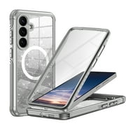 Casetego for Samsung Galaxy S25 Magnetic Case,[Compatible with MagSafe] Full Body Shockproof with Built-in Screen Protector Drop Protective Phone Cover,Gray