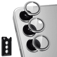 thumbnail image 1 of Casetego for Samsung S24 FE Camera Lens Protector, Individual Metal Ring Tempered Glass Lens Cover, [Strong Adsorption] Scratch Resistant Ultra-Thin HD Clear Lens Cover,1 PCS-Silver, 1 of 5
