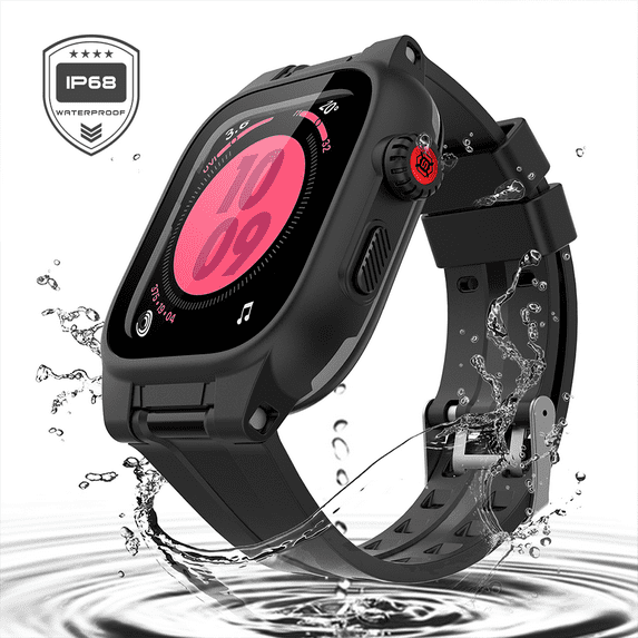 Casetego for Waterproof Apple Watch Case,IP68 Waterproof Case with Band and Screen Protector for Apple Watch Series 8 7 6 5 4 3 2 SE SE2,Full Body Rugged Case for iWatch,42mm