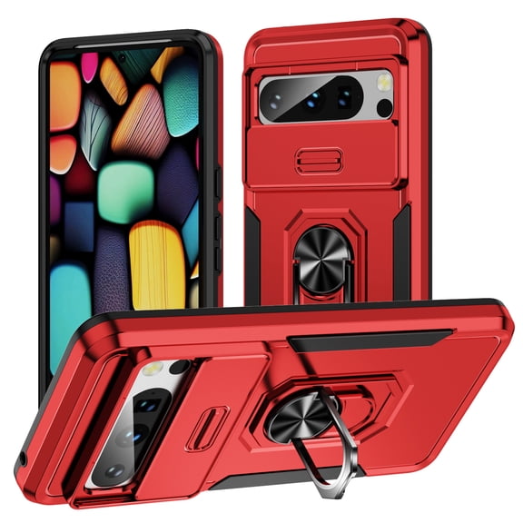 Casetego for Google Pixel 8 Pro Case,16 FT Military Grade Drop Protection Heavy Duty Shockproof Phone Case,Red