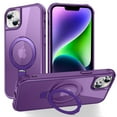 thumbnail image 1 of Casetego for iPhone 13/iPhone 14 Magnetic Case,with Stand [Compatible with Magsafe],Full Body Protective Cover Slim Shockproof 6.1" Phone Case,Purple, 1 of 7