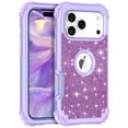 thumbnail image 1 of Casetego Compatible with iPhone 17 Pro Case,Glitter Sparkly Bling Shockproof Heavy Duty Hybrid Sturdy High Impact Protective Cover for Women Girls,Light Purple, 1 of 7