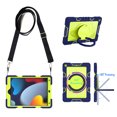 thumbnail image 1 of Casetego for iPad 9th/ 8th/ 7th Generation 10.2'' Case,Shockproof Case with Pencil Holder [360° Rotating Hand Strap] &Stand, Case for iPad 10.2 for Boys Girls,Navy/Yellow, 1 of 8