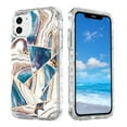 thumbnail image 1 of Casetego for iPhone 11 Case 6.1",Shiny Bling Marble Full Body Protective Support Wireless Charing Bumper Rugged Anti-Scratch Hybrid Rubber Case Cover,Blue Gold, 1 of 1