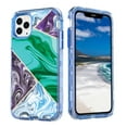 thumbnail image 1 of Casetego for iPhone 11 Pro Max Case,Shiny Bling Marble Full Body Protective Support Wireless Charing Bumper Rugged Anti-Scratch Hybrid Rubber Case Cover,Purple Green, 1 of 1