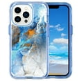 thumbnail image 1 of Casetego for iPhone 13 Pro Max Case,Shiny Bling Marble Full Body Protective Support Wireless Charing Bumper Rugged Anti-Scratch Hybrid Rubber Case Cover,Blue, 1 of 6