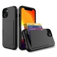 thumbnail image 1 of Casetego for iPhone 15 Case,Wallet 2-Card Holder ID Slot Flip Door Hidden Pocket Anti-Scratch Dual Layer Hybrid TPU Bumper Armor Protective Hard Shell Back Cover,Black, 1 of 6