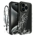 thumbnail image 1 of Casetego for iPhone 15 Pro Max Waterproof Case,IP68 14FT Underwater Dustproof Shockproof Rugged with Built-in Screen Protector Full Protect Phone Cover with Lanyard,Black, 1 of 8