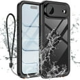 thumbnail image 1 of Casetego For iPhone Air Case,IP68 Waterproof 16FT Underwater Military Dustproof Shockproof Rugged with Built-in Screen Protector Full Protect Phone Cover with Lanyard,Black, 1 of 9