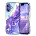 thumbnail image 1 of Casetego for iPhone 16 Case (2024),[Military Grade Drop Tested] Marble Pattern Design Slim Rugged Shockproof Protective Anti-Scratch Phone Cover for Women Girls Men,Light Purple, 1 of 7