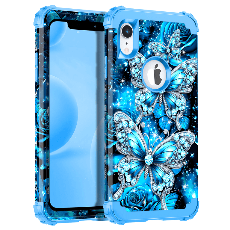 Casetego For iPhone XR Case,Glow in The Dark Three Layer Heavy