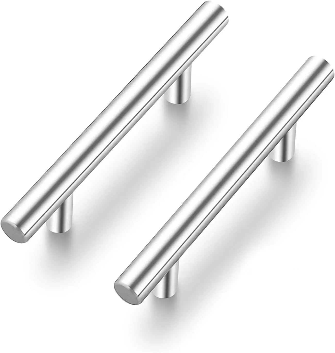 Casewin 10 Pack | 6'' Solid Cabinet Pulls Brushed Nickel Stainless Steel Kitchen Cupboard Handles, T Bar Stainless Steel Kitchen Drawer Pulls Bathroom/Bedroom/Wardrobe Cabinet Hardware