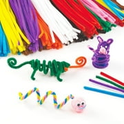 Casewin 100Pcs Pipe Cleaners- Chenille Pipe Cleaners Craft - Colorful Pipe Cleaners for Crafts - Colored Pipe Cleaners for Kids - Soft Fuzzy Chenille Multicolor