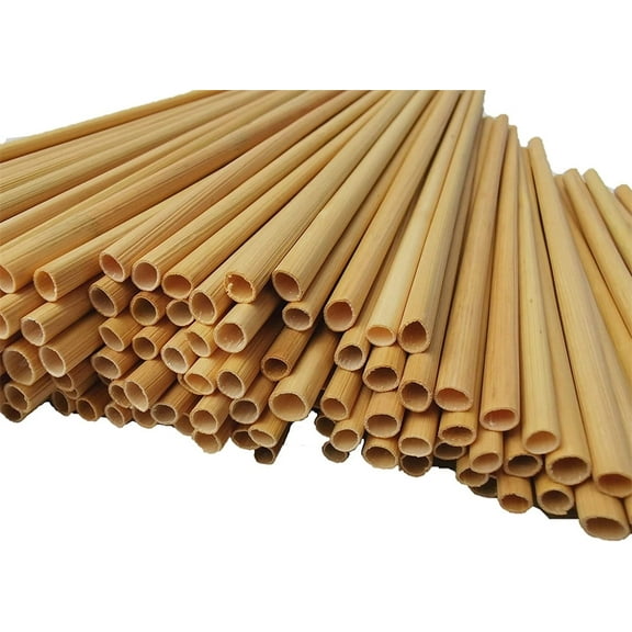 Casewin 100pcs Wheat Straws 7.87 Inch Compostable Straws Biodegradable Eco-Friendly Drinking Straws Plastic Free Sturdy Smoothie Straws for Home Restaurant Beach Parties